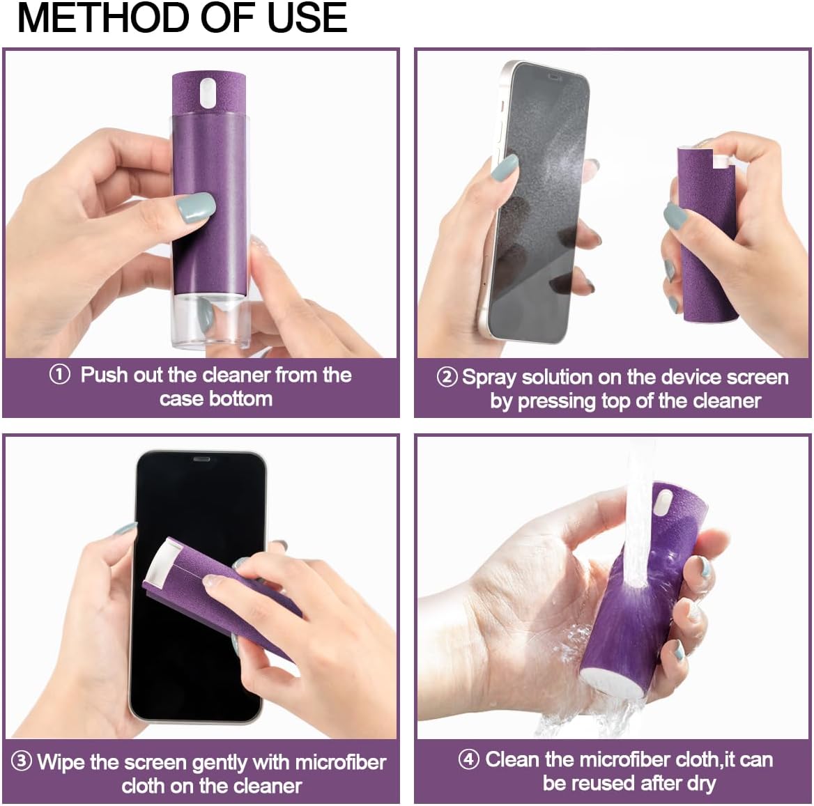 Car Screen Cleaner Spray, Electronic Touchscreen Mist Cleaning Brush Kit for TV, Laptop, iPad, iPhone, Cellphone, MacBook Pro, Tablet, PC, Computer, Monitor, LCD Screens, Eyeglasses - Cream - VINE GLOBAL