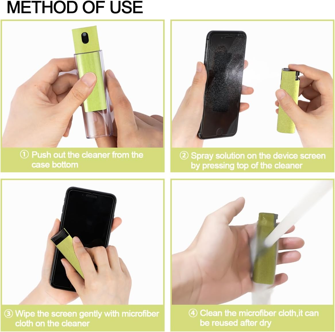 Car Screen Cleaner Spray, Electronic Touchscreen Mist Cleaning Brush Kit for TV, Laptop, iPad, iPhone, Cellphone, MacBook Pro, Tablet, PC, Computer, Monitor, LCD Screens, Eyeglasses - Cream - VINE GLOBAL