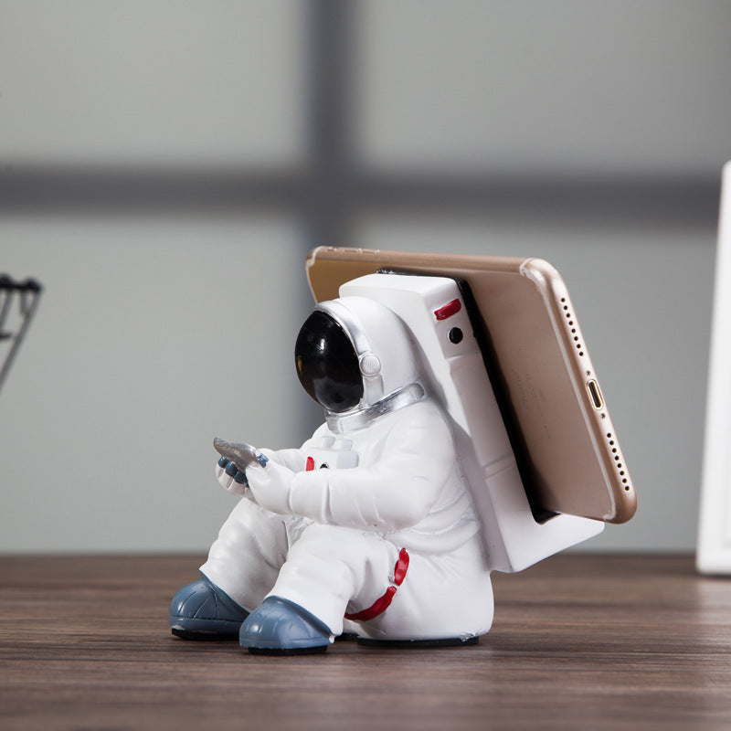 Simple Astronaut Mobile Phone Stand Student Desktop Holder Cute Spaceman Cell Phone Holder Creative Gift Small Desk Decoration - VINE GLOBAL