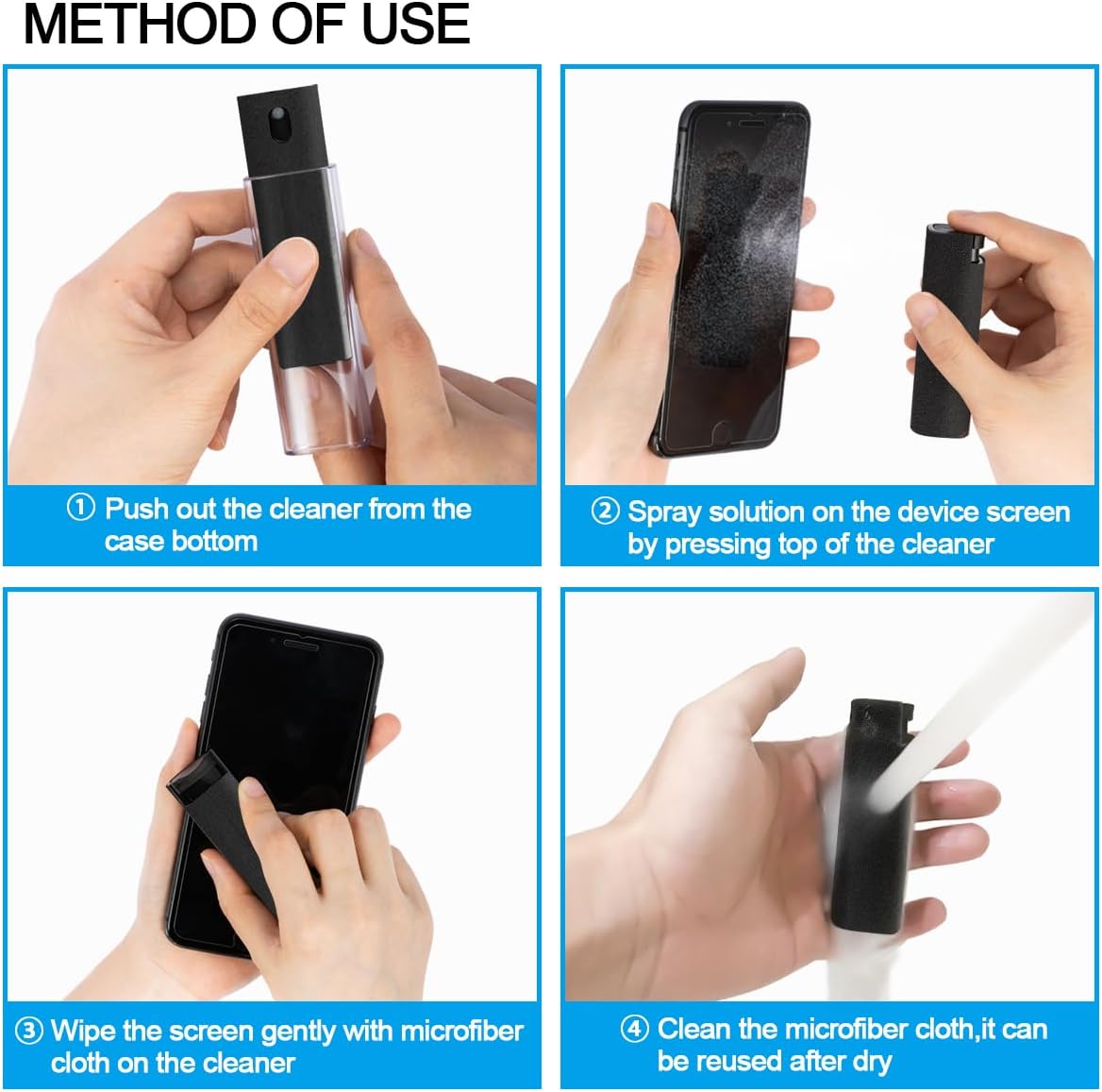 Car Screen Cleaner Spray, Electronic Touchscreen Mist Cleaning Brush Kit for TV, Laptop, iPad, iPhone, Cellphone, MacBook Pro, Tablet, PC, Computer, Monitor, LCD Screens, Eyeglasses - Cream - VINE GLOBAL