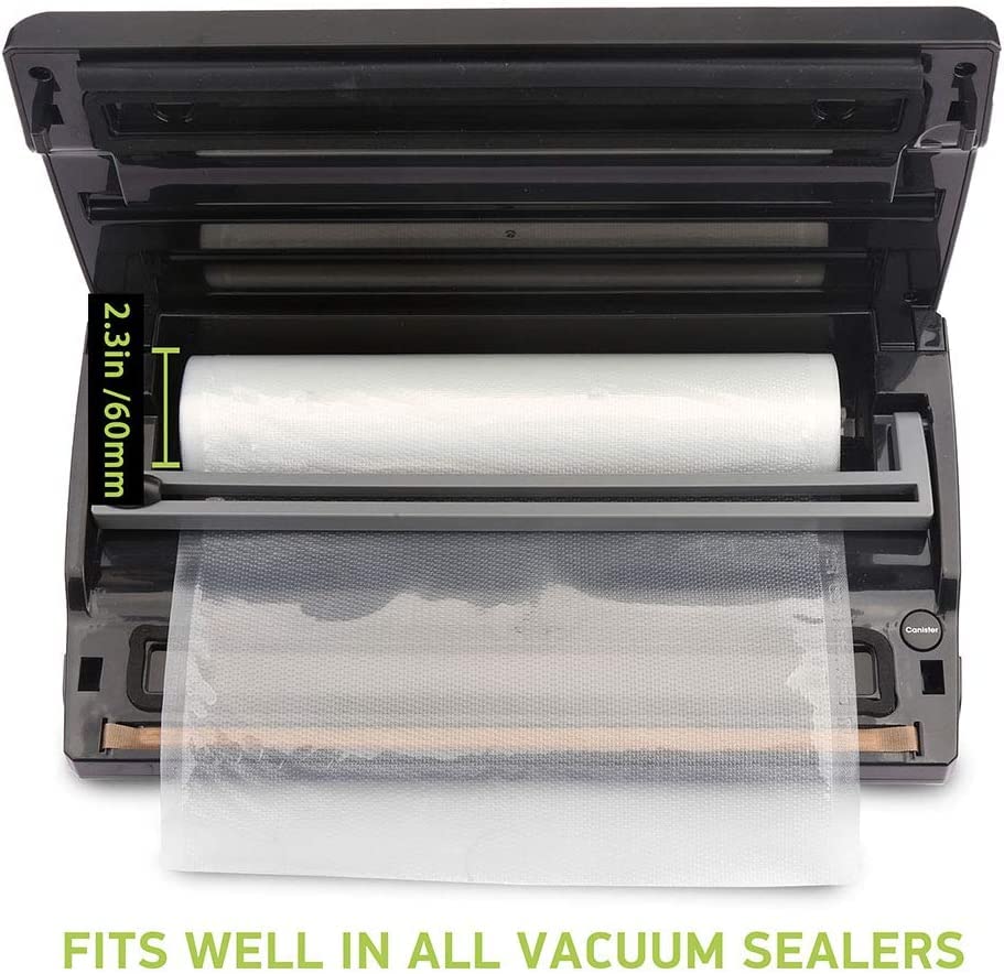 Vacuum Sealer Bags 8x50 Rolls 2 pack for Food Saver, Seal a Meal, Weston. Commercial Grade, BPA Free, Heavy Duty, Great for vac storage, Meal Prep or Sous Vide - VINE GLOBAL