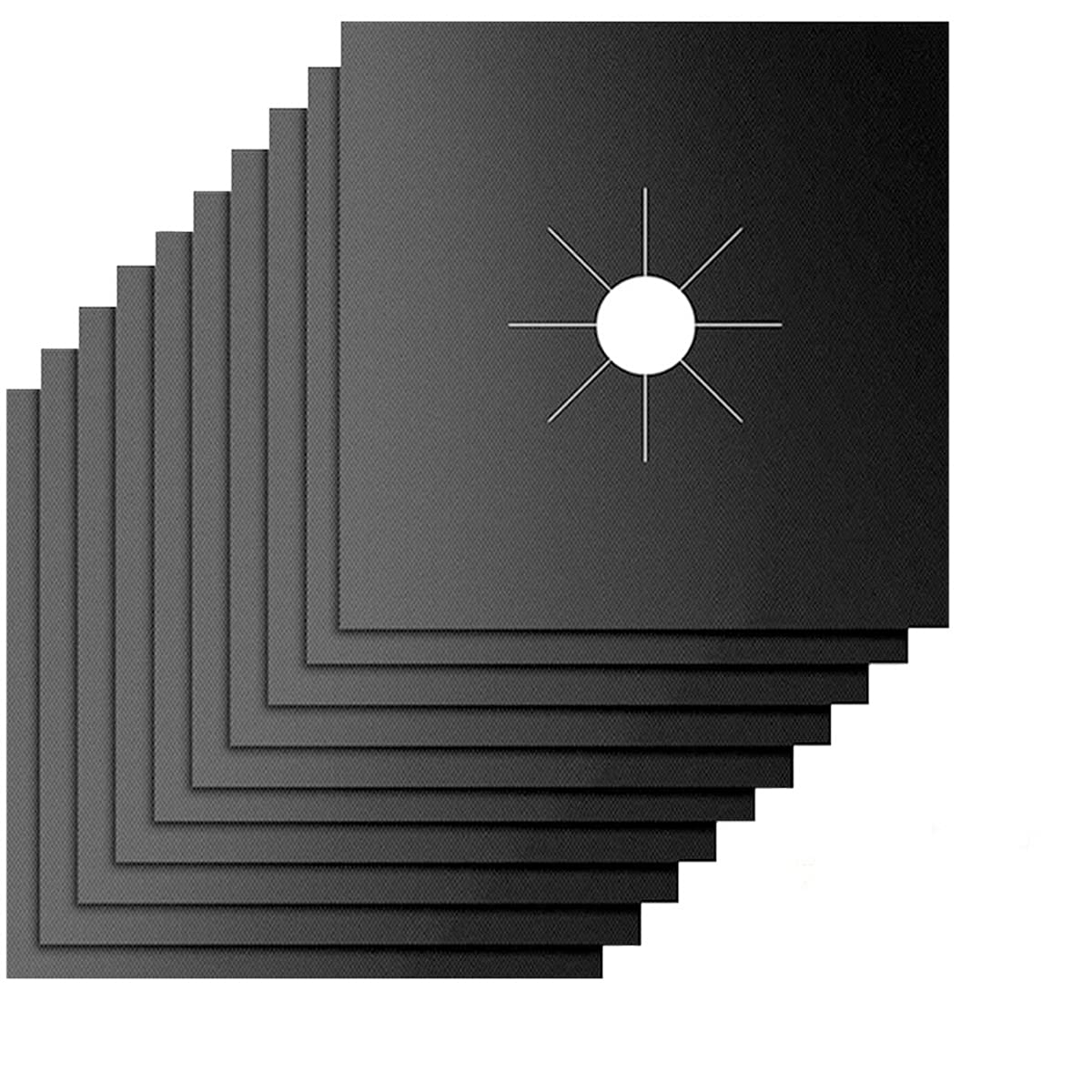 Stove Burner Covers, 10 Pack, Gas Stove Burner Liners, Non-stick Reusable Gas Range Stove - VINE GLOBAL