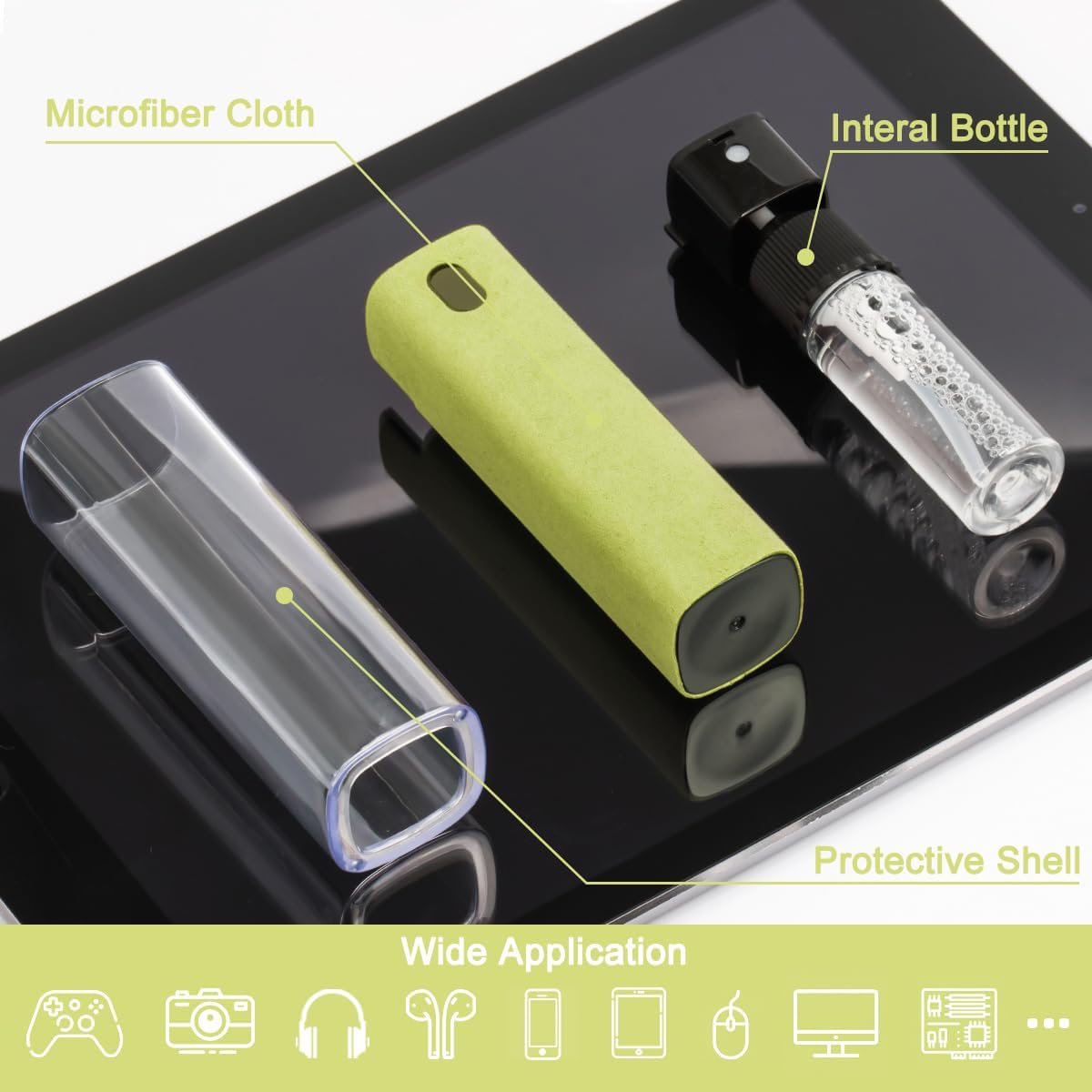 Car Screen Cleaner Spray, Electronic Touchscreen Mist Cleaning Brush Kit for TV, Laptop, iPad, iPhone, Cellphone, MacBook Pro, Tablet, PC, Computer, Monitor, LCD Screens, Eyeglasses - Cream - VINE GLOBAL