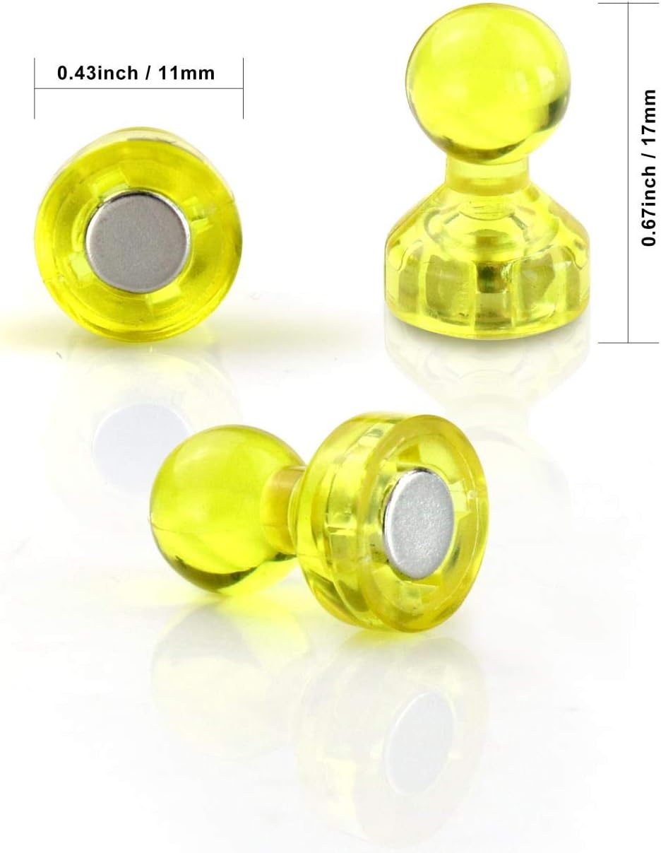 12Pcs Black Fridge Magnets, Small and Strong Magnets for Whiteboard - VINE GLOBAL