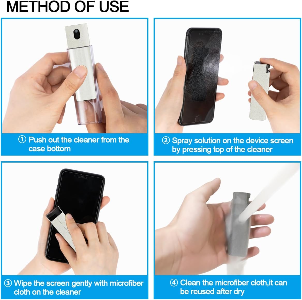 Car Screen Cleaner Spray, Electronic Touchscreen Mist Cleaning Brush Kit for TV, Laptop, iPad, iPhone, Cellphone, MacBook Pro, Tablet, PC, Computer, Monitor, LCD Screens, Eyeglasses - Cream - VINE GLOBAL