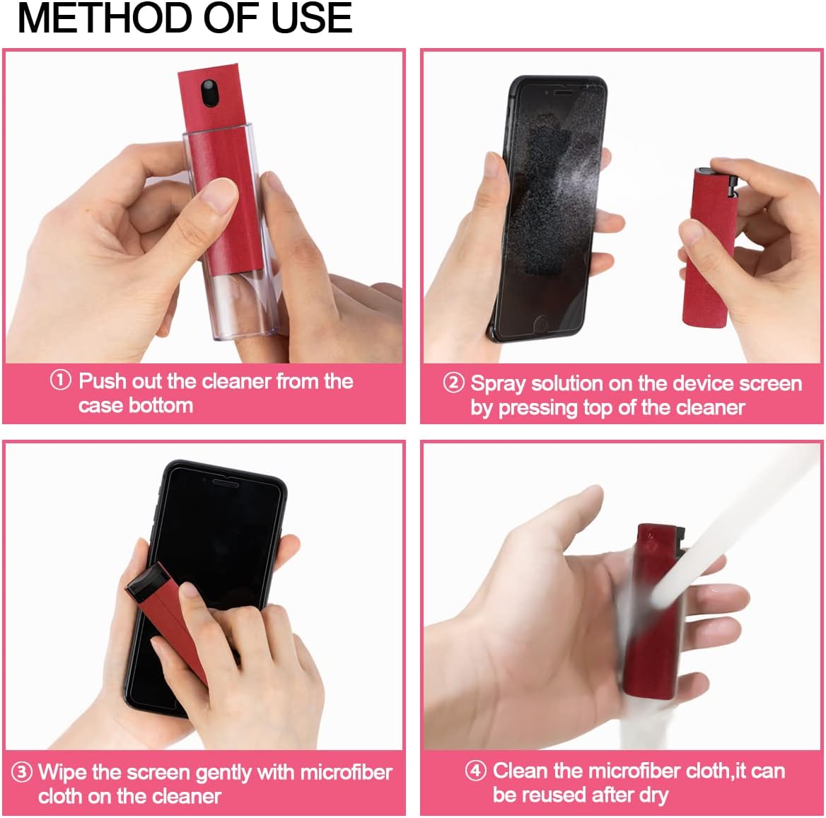 Car Screen Cleaner Spray, Electronic Touchscreen Mist Cleaning Brush Kit for TV, Laptop, iPad, iPhone, Cellphone, MacBook Pro, Tablet, PC, Computer, Monitor, LCD Screens, Eyeglasses - Cream - VINE GLOBAL