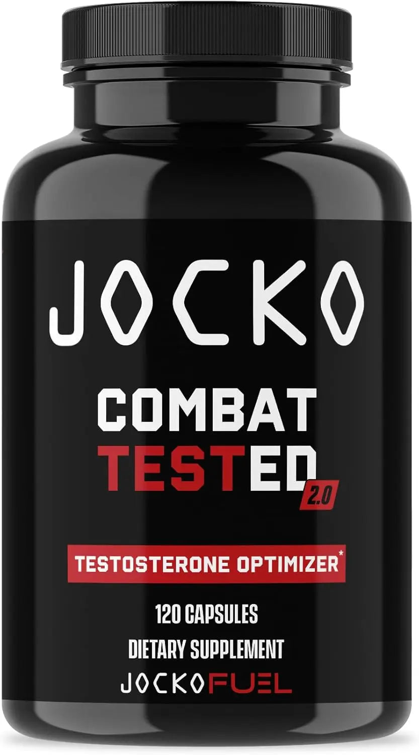 Jocko Fuel Test Booster for Men - Natural Endurance, Stamina, & Strength Booster - Muscle Builder for Men & Nitric Oxide Support with Ginger Root, Shilijat, & Tongkat Ali, 120ct (30 Servings) VINE GLOBAL