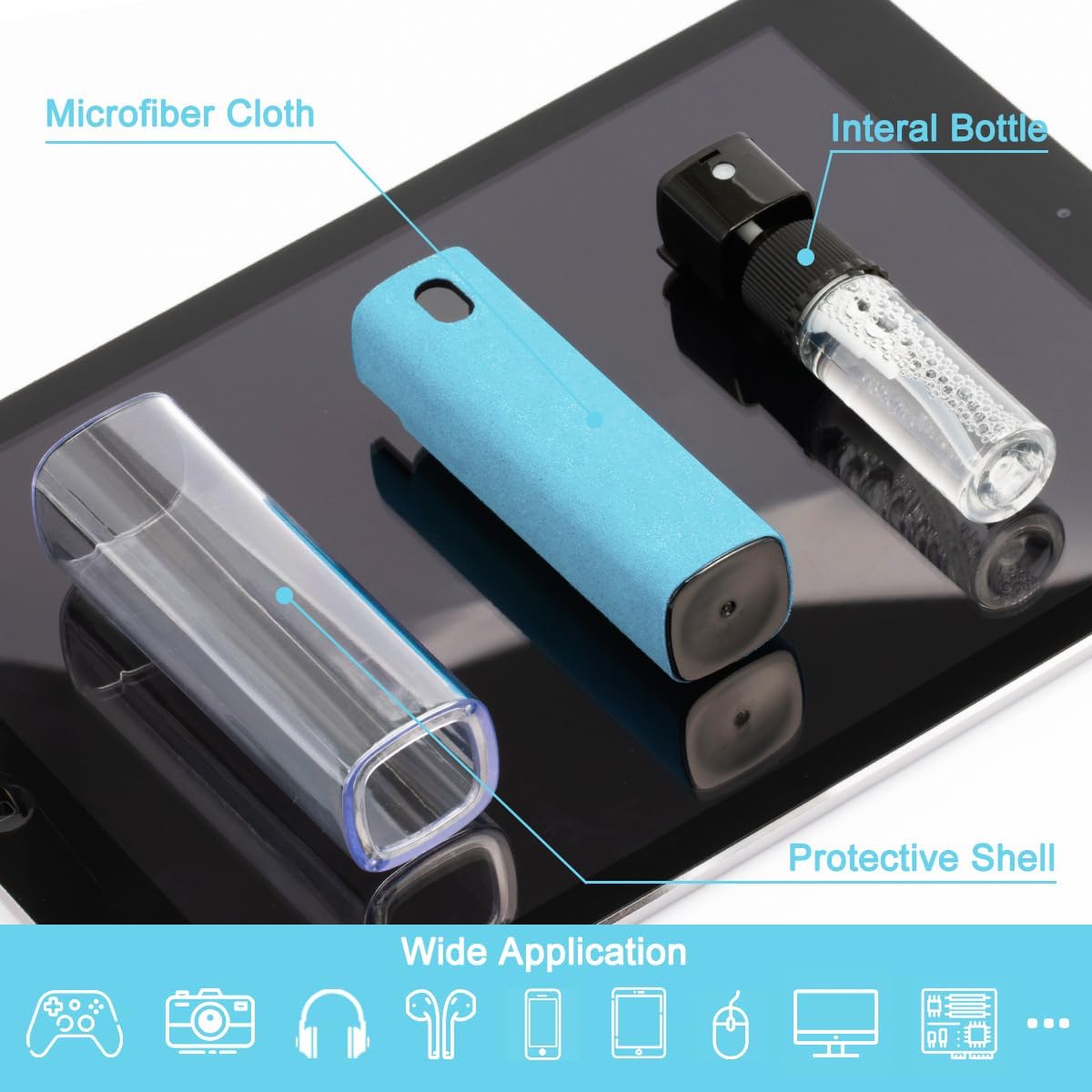 Car Screen Cleaner Spray, Electronic Touchscreen Mist Cleaning Brush Kit for TV, Laptop, iPad, iPhone, Cellphone, MacBook Pro, Tablet, PC, Computer, Monitor, LCD Screens, Eyeglasses - Cream - VINE GLOBAL