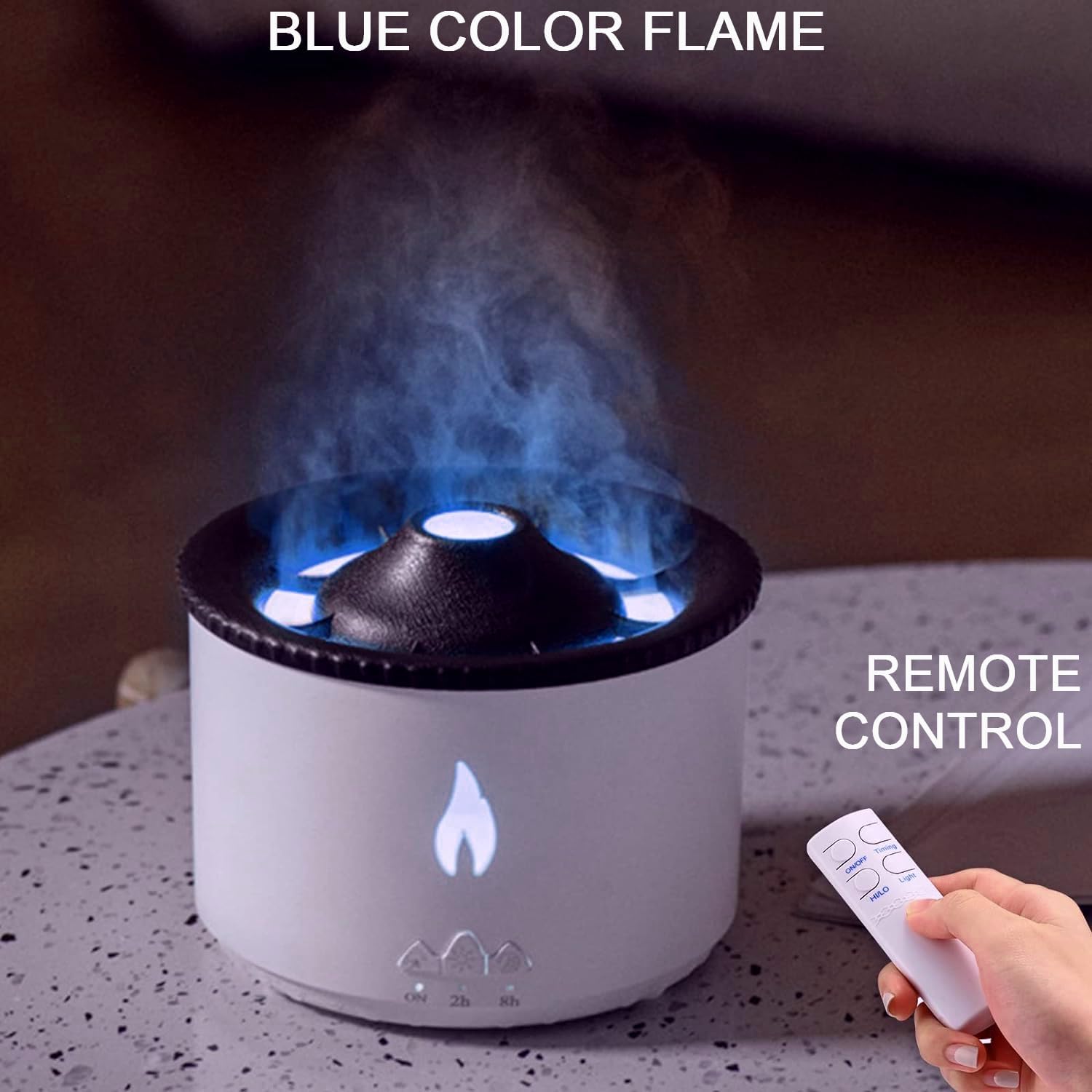 Volcano Diffuser for Essential Oils Aromatherapy,Humidifier Aroma Lamp with Multiple Modes, Remote, Timer - VINE GLOBAL