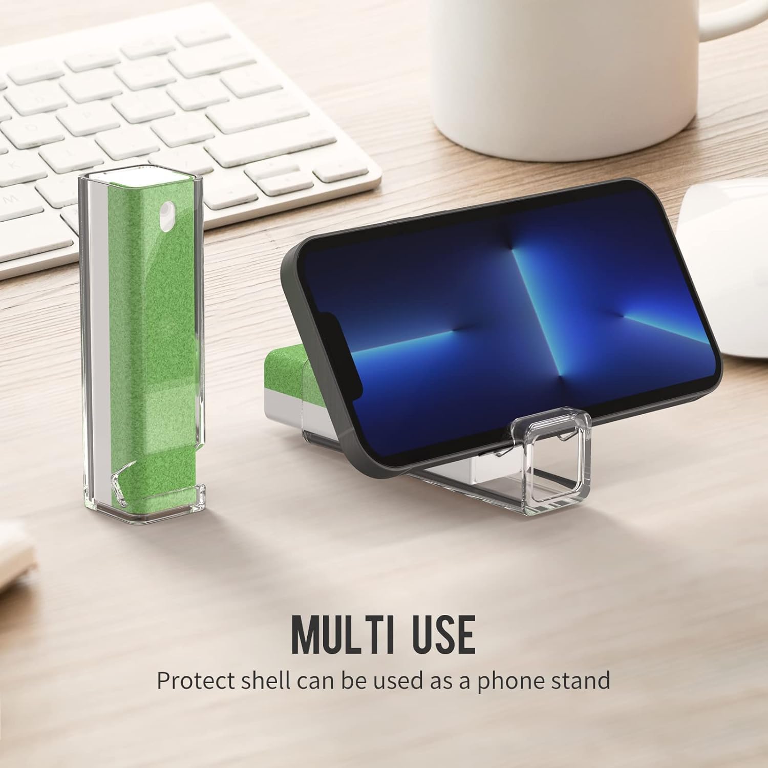 CLEAN Screen Cleaner, Fingerprint Proof Screen Cleaner Spray, All-in-One Cleaner with Microfiber and Shell for All Phones, Laptop and Tablet Screens (Black) - VINE GLOBAL