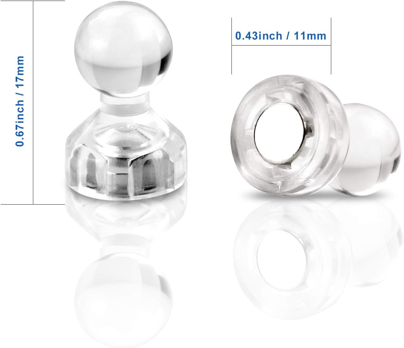 12Pcs Black Fridge Magnets, Small and Strong Magnets for Whiteboard - VINE GLOBAL