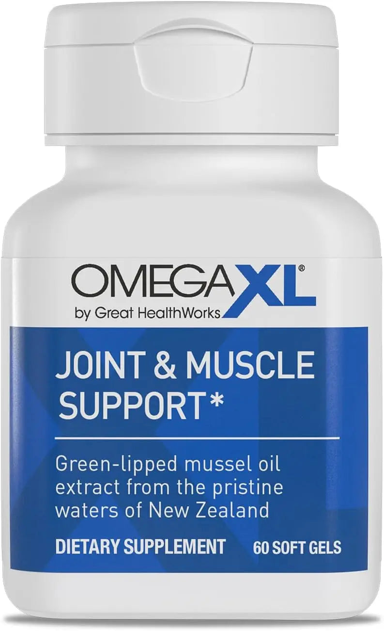 OmegaXL Joint Support Supplement, for Relief - Natural Muscle Support, Green Lipped Mussel Oil, Soft Gel Pills, Drug-Free, 60 Count VINE GLOBAL