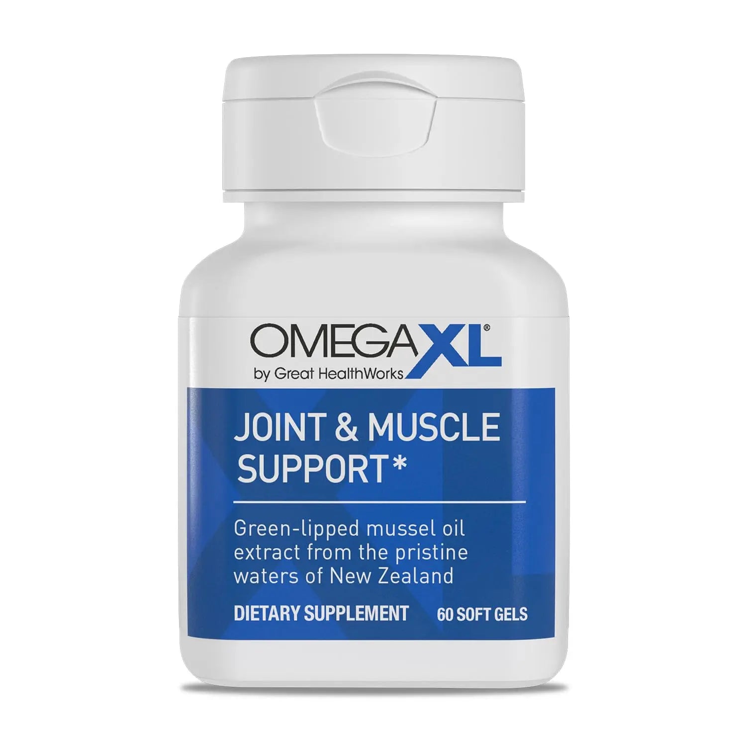 OmegaXL Joint Support Supplement, for Relief - Natural Muscle Support, Green Lipped Mussel Oil, Soft Gel Pills, Drug-Free, 60 Count VINE GLOBAL