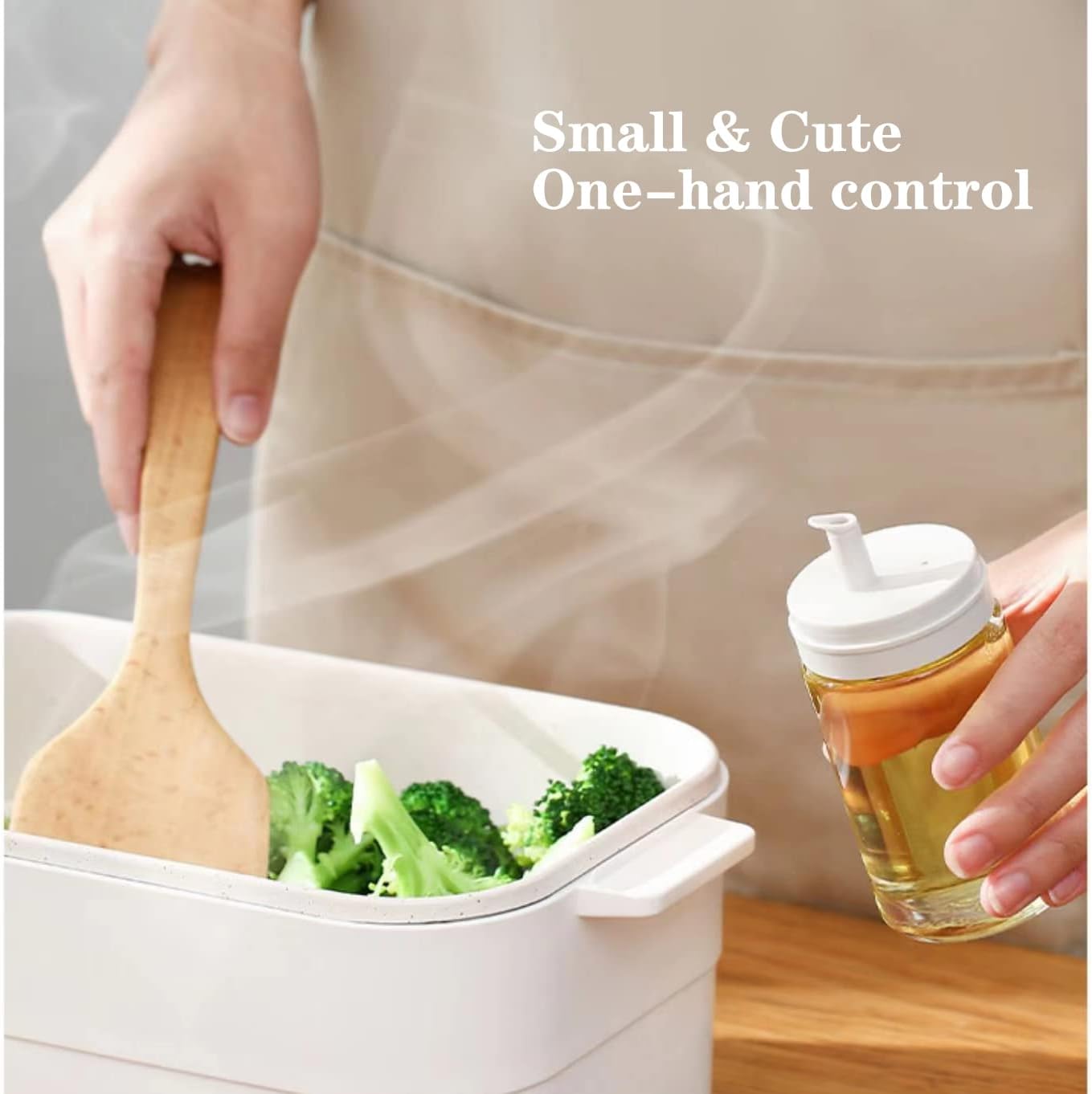 2 Pack Olive Oil and Vinegar Dispenser Bottle Set for Kitchen Small Glass Leak-Proof No Drip BPA Free Cooking Oil Container 3.38oz - VINE GLOBAL