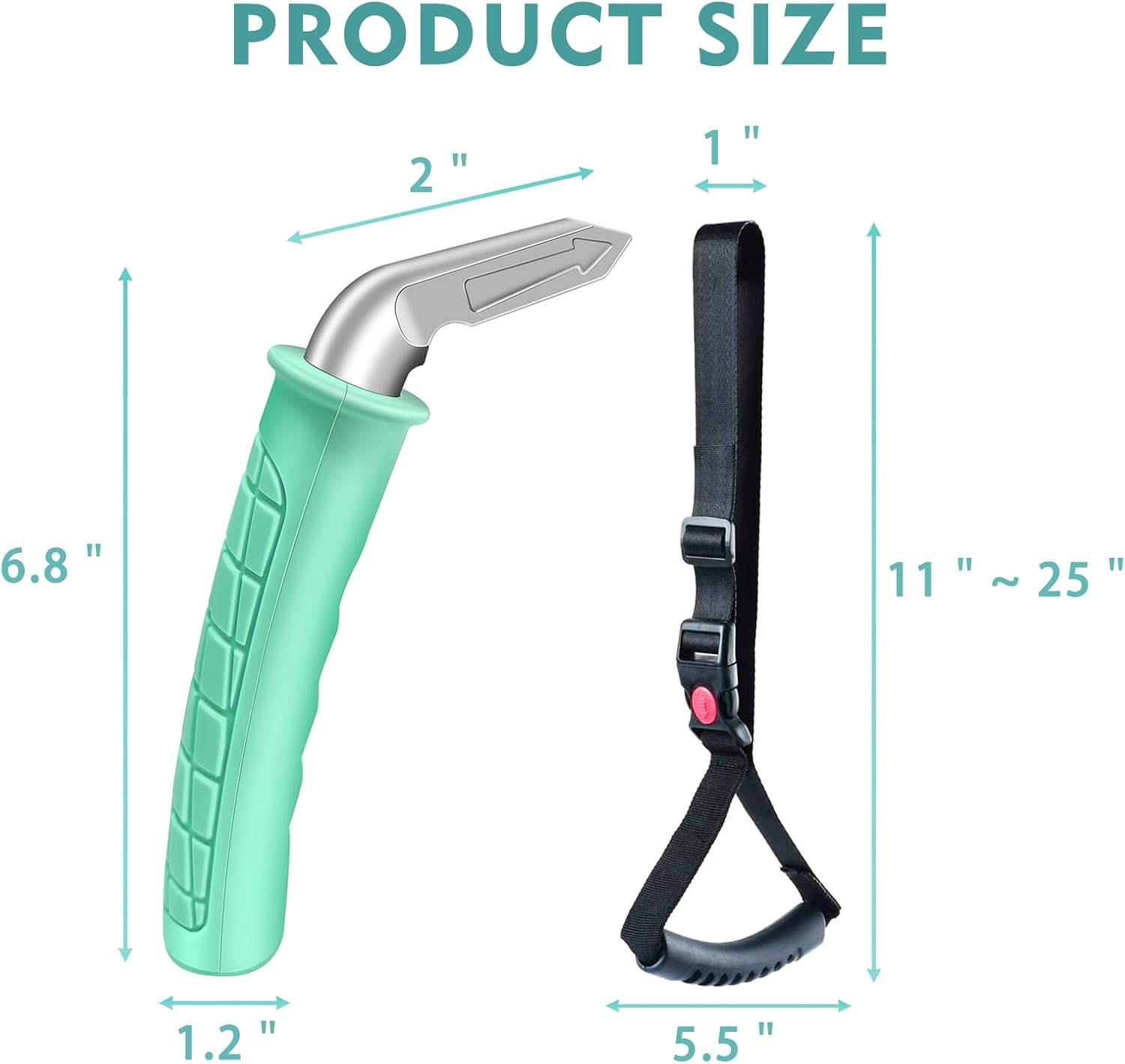 2 Pack Car Door Handle for Elderly Car Handle Assist Portable Vehicle Support Handle for Easy Sit to Stand Assistance  for Seniors and Handicapped - VINE GLOBAL