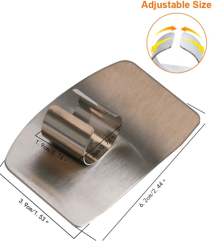 3 Pack Finger Guards for Cutting Kitchen Tool Stainless Steel Finger Guard Finger Protector Avoid Hurting When Slicing and Dicing for Food Chopping Cutting Knife Cutting - VINE GLOBAL