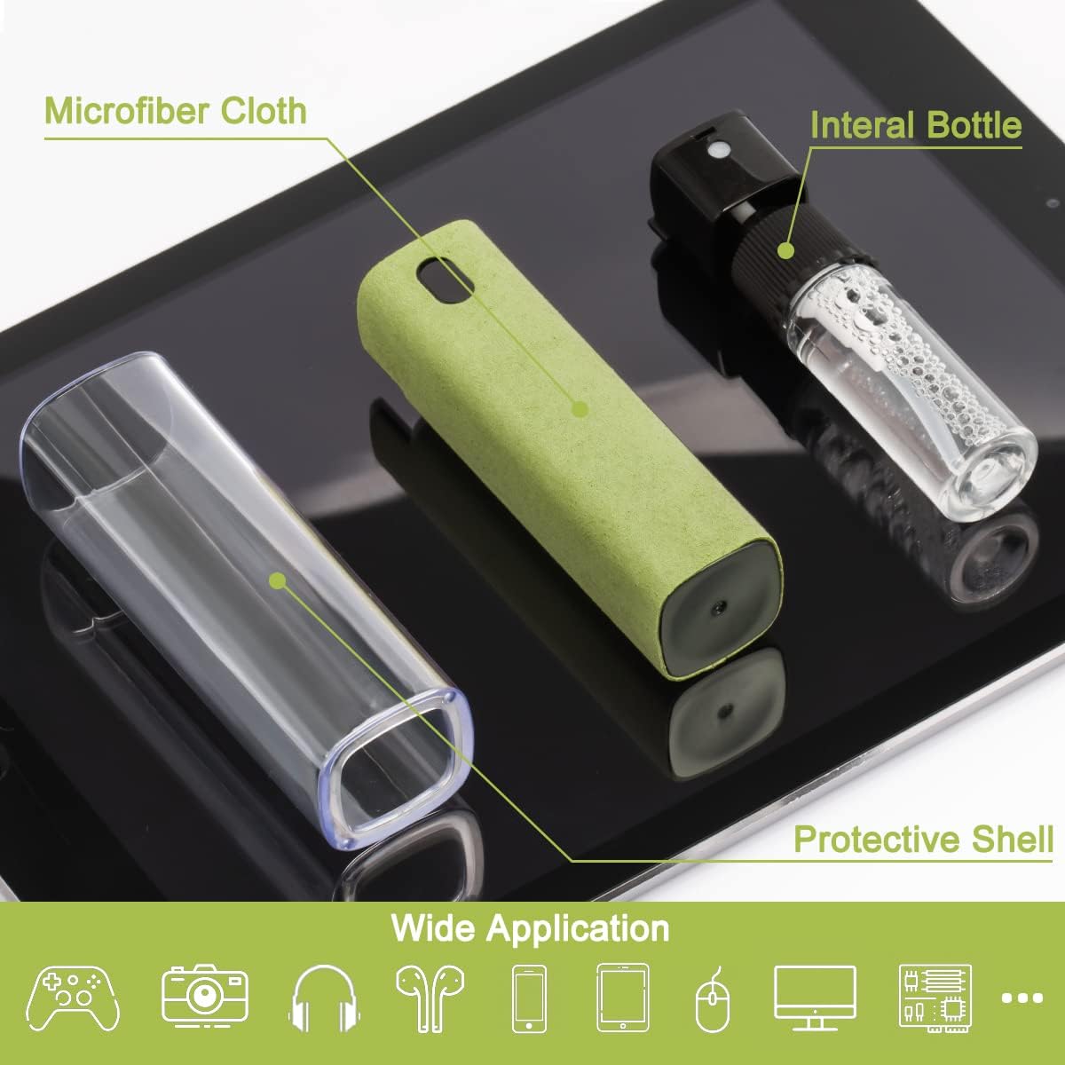 Car Screen Cleaner Spray, Electronic Touchscreen Mist Cleaning Brush Kit for TV, Laptop, iPad, iPhone, Cellphone, MacBook Pro, Tablet, PC, Computer, Monitor, LCD Screens, Eyeglasses - Cream - VINE GLOBAL