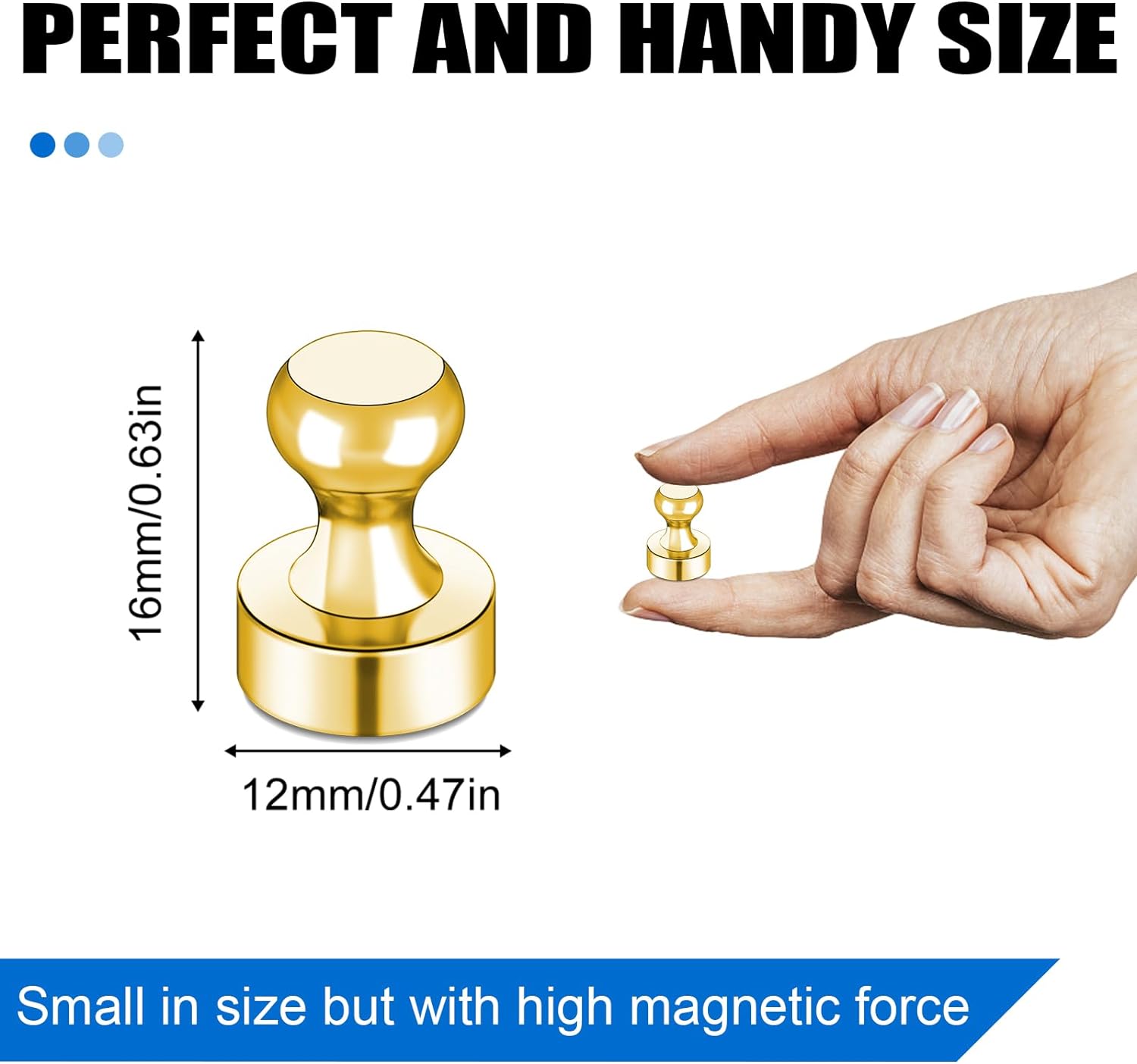 12Pcs Black Fridge Magnets, Small and Strong Magnets for Whiteboard - VINE GLOBAL