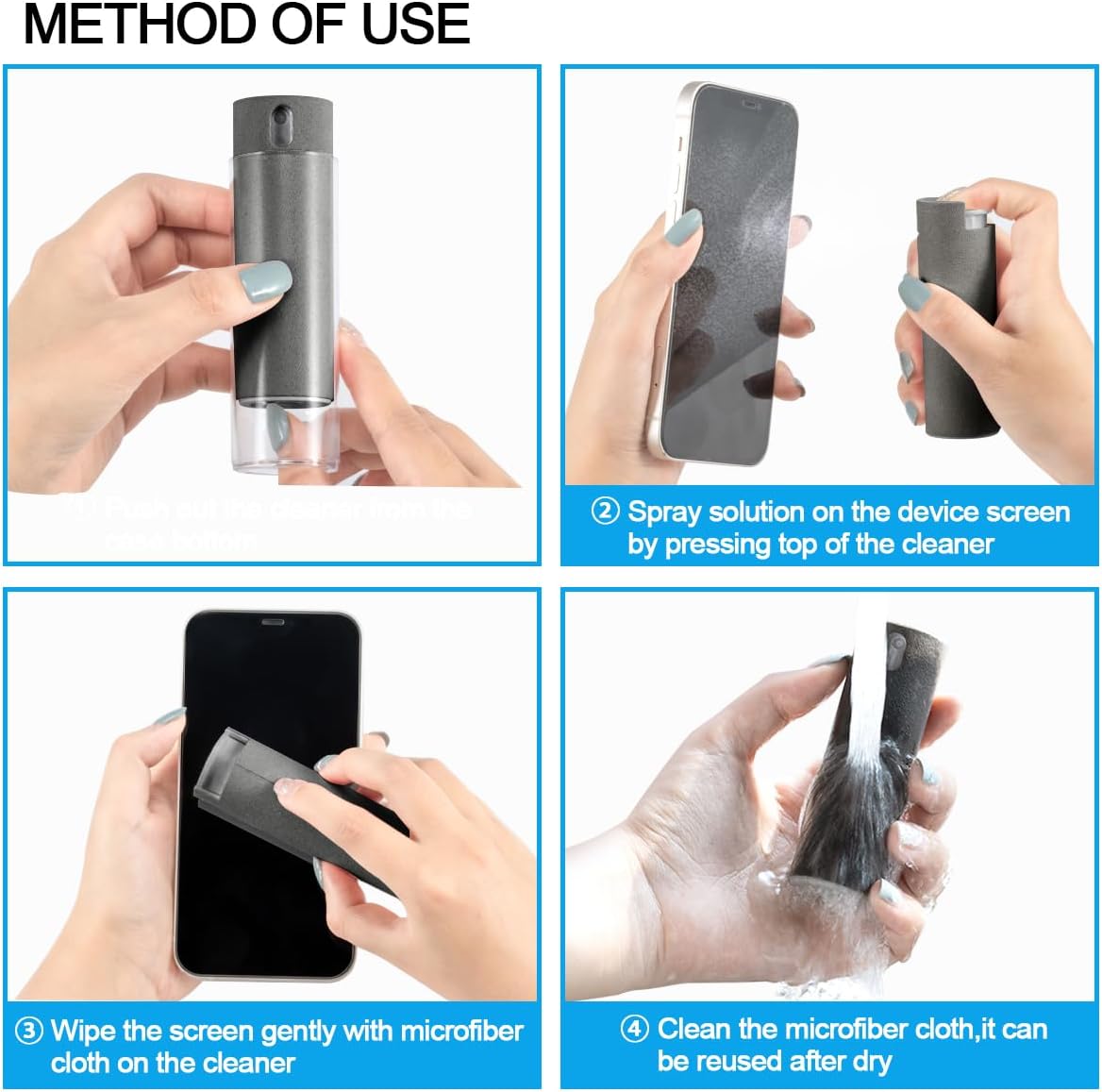 Car Screen Cleaner Spray, Electronic Touchscreen Mist Cleaning Brush Kit for TV, Laptop, iPad, iPhone, Cellphone, MacBook Pro, Tablet, PC, Computer, Monitor, LCD Screens, Eyeglasses - Cream - VINE GLOBAL