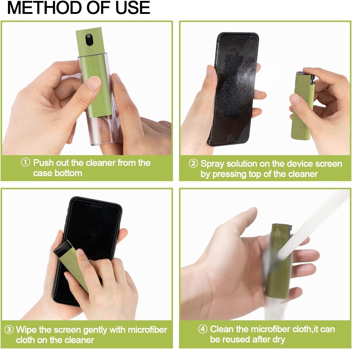 Car Screen Cleaner Spray, Electronic Touchscreen Mist Cleaning Brush Kit for TV, Laptop, iPad, iPhone, Cellphone, MacBook Pro, Tablet, PC, Computer, Monitor, LCD Screens, Eyeglasses - Cream - VINE GLOBAL