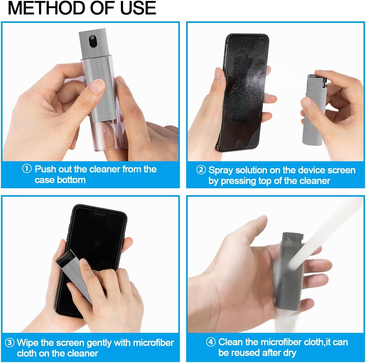 Car Screen Cleaner Spray, Electronic Touchscreen Mist Cleaning Brush Kit for TV, Laptop, iPad, iPhone, Cellphone, MacBook Pro, Tablet, PC, Computer, Monitor, LCD Screens, Eyeglasses - Cream - VINE GLOBAL