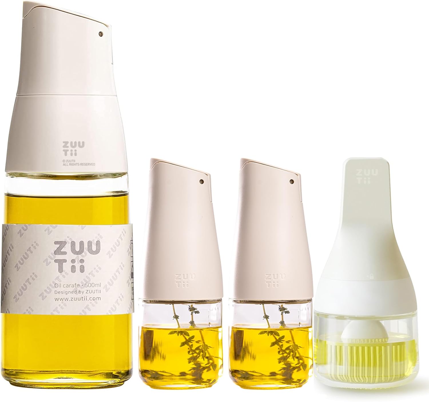 Large Olive Oil Dispenser,Mini Oil Bottle Set,Oil Dispenser with Brush - VINE GLOBAL