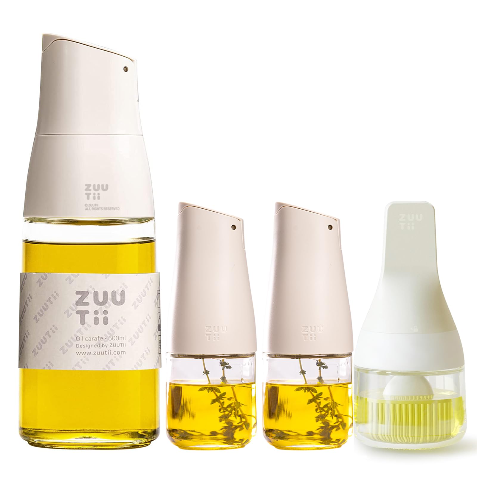 Large Olive Oil Dispenser,Mini Oil Bottle Set,Oil Dispenser with Brush - VINE GLOBAL