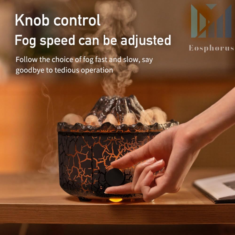 Volcano Diffuser for Essential Oils Aromatherapy,Humidifier Aroma Lamp with Multiple Modes, Remote, Timer - VINE GLOBAL