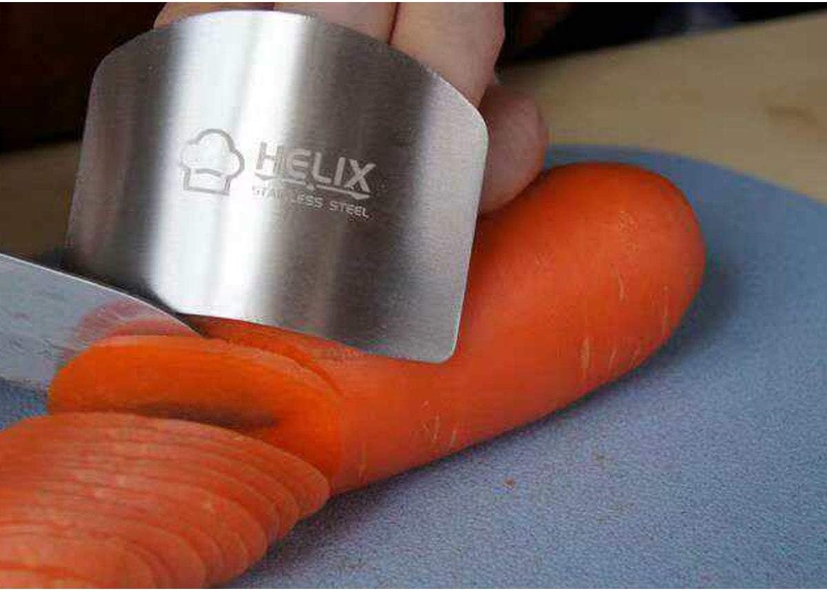 3 Pack Finger Guards for Cutting Kitchen Tool Stainless Steel Finger Guard Finger Protector Avoid Hurting When Slicing and Dicing for Food Chopping Cutting Knife Cutting - VINE GLOBAL