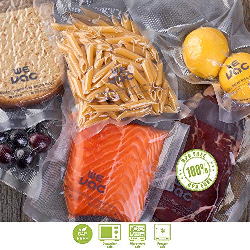 Vacuum Sealer Bags 8x50 Rolls 2 pack for Food Saver, Seal a Meal, Weston. Commercial Grade, BPA Free, Heavy Duty, Great for vac storage, Meal Prep or Sous Vide - VINE GLOBAL