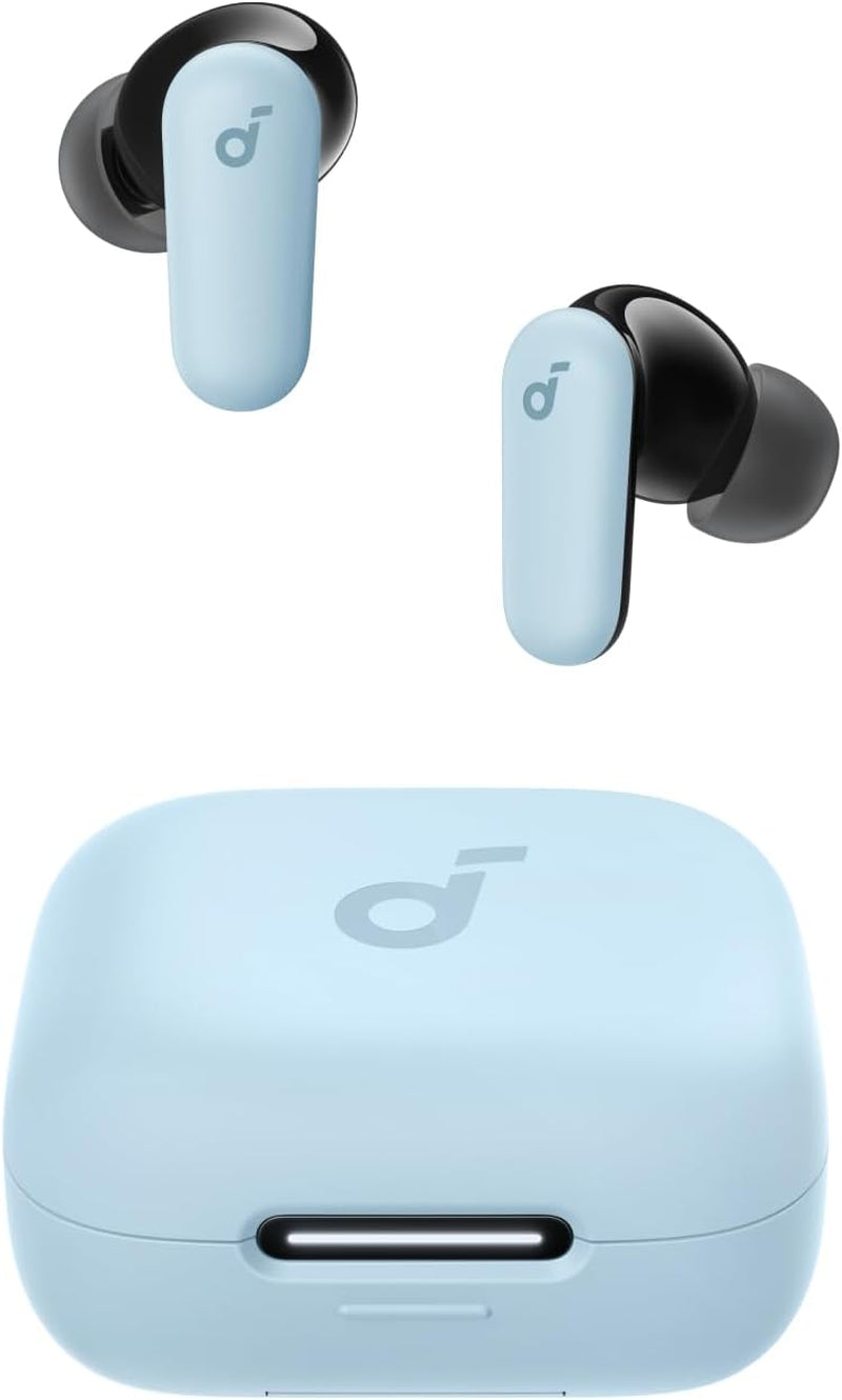 P30I by  Noise Cancelling Earbuds, Strong and Smart Noise Cancelling, Powerful Bass, 45H Playtime, 2-In-1 Case and Phone Stand, IP54, Wireless Earbuds, Bluetooth 5.4 (Black)