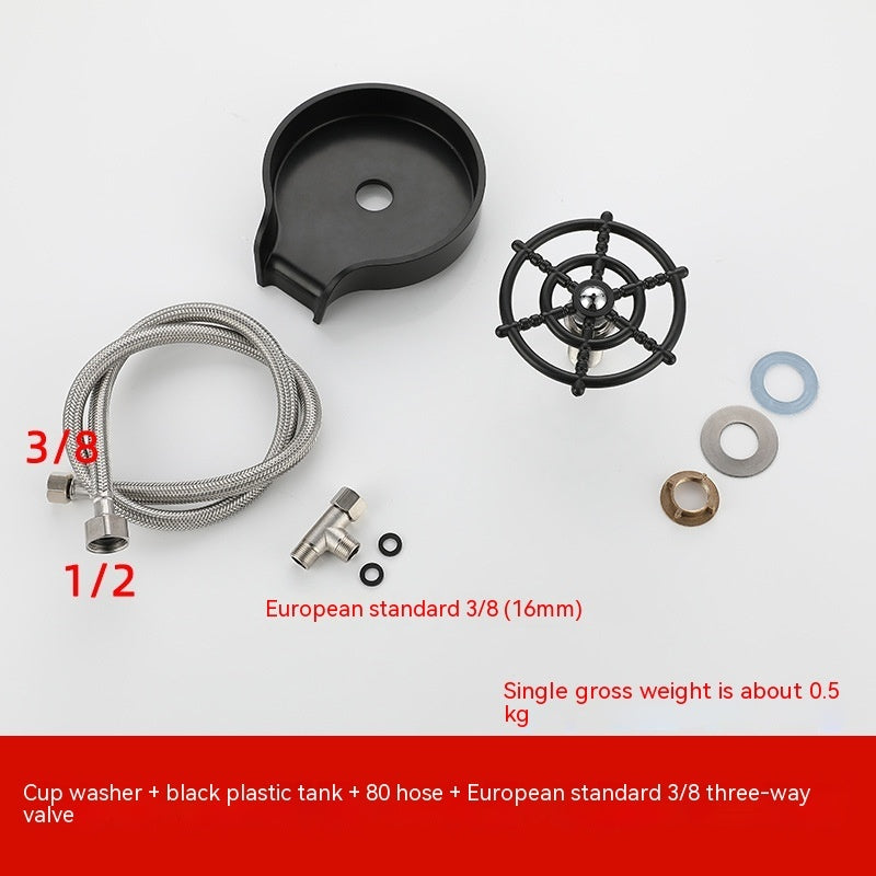 Bar Counter Cup Washer Sink High-pressure Spray Automatic Faucet Coffee Pitcher Wash Cup Tool Kitchen - VINE GLOBAL