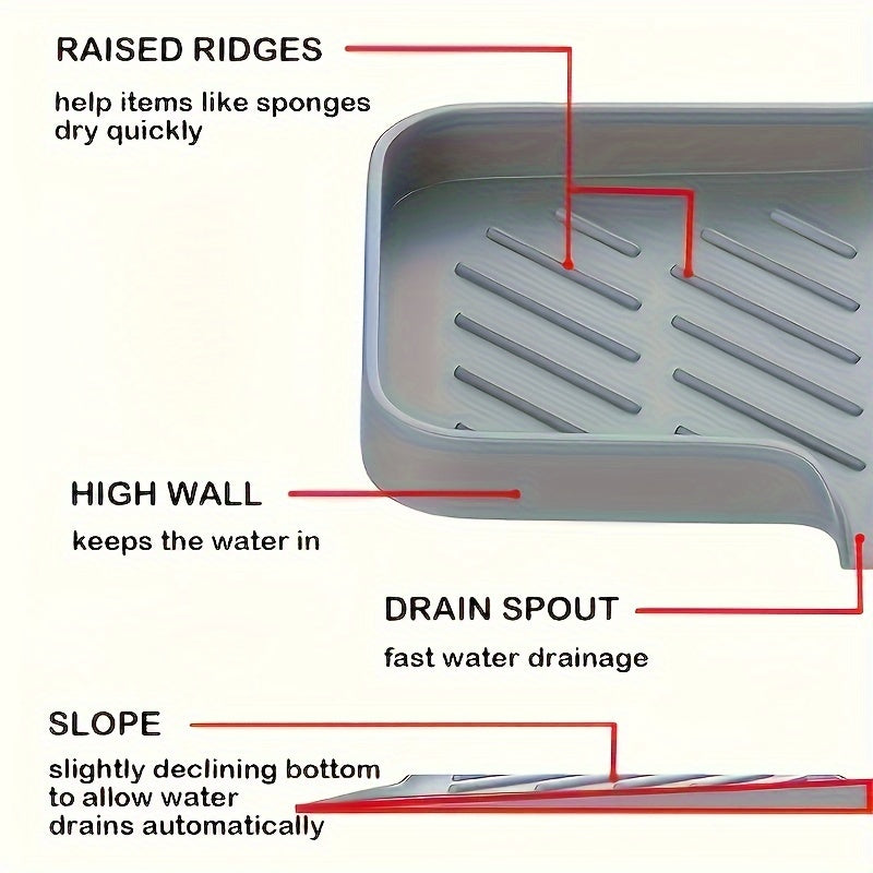 Silicone kitchen sink tray soap tray holder - VINE GLOBAL