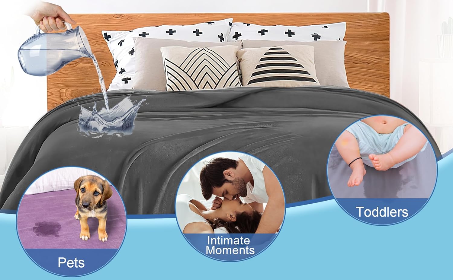 Waterproof Blanket for Bed Intimacy | Flannel Love Waterproof, Intimacy Blanket - VINE GLOBAL