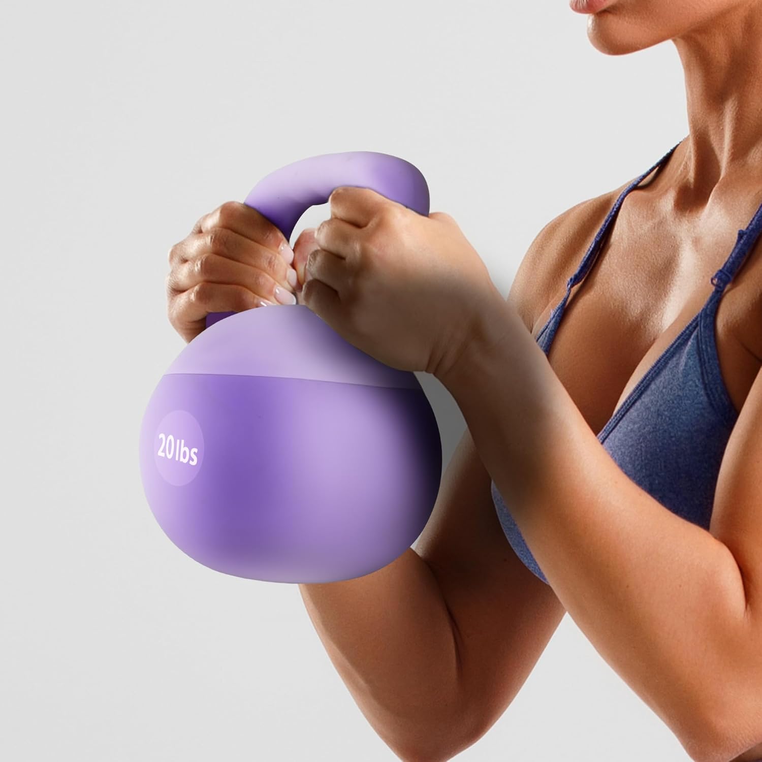 SogesPower Soft Kettlebells,Iron Sand Filled Weights Strength Training Kettlebells,Shock-Proof Weights and Wide-Grip Handle,Fitness Home Gym Soft Kettlebells for Women Men Children, Purple VINE GLOBAL