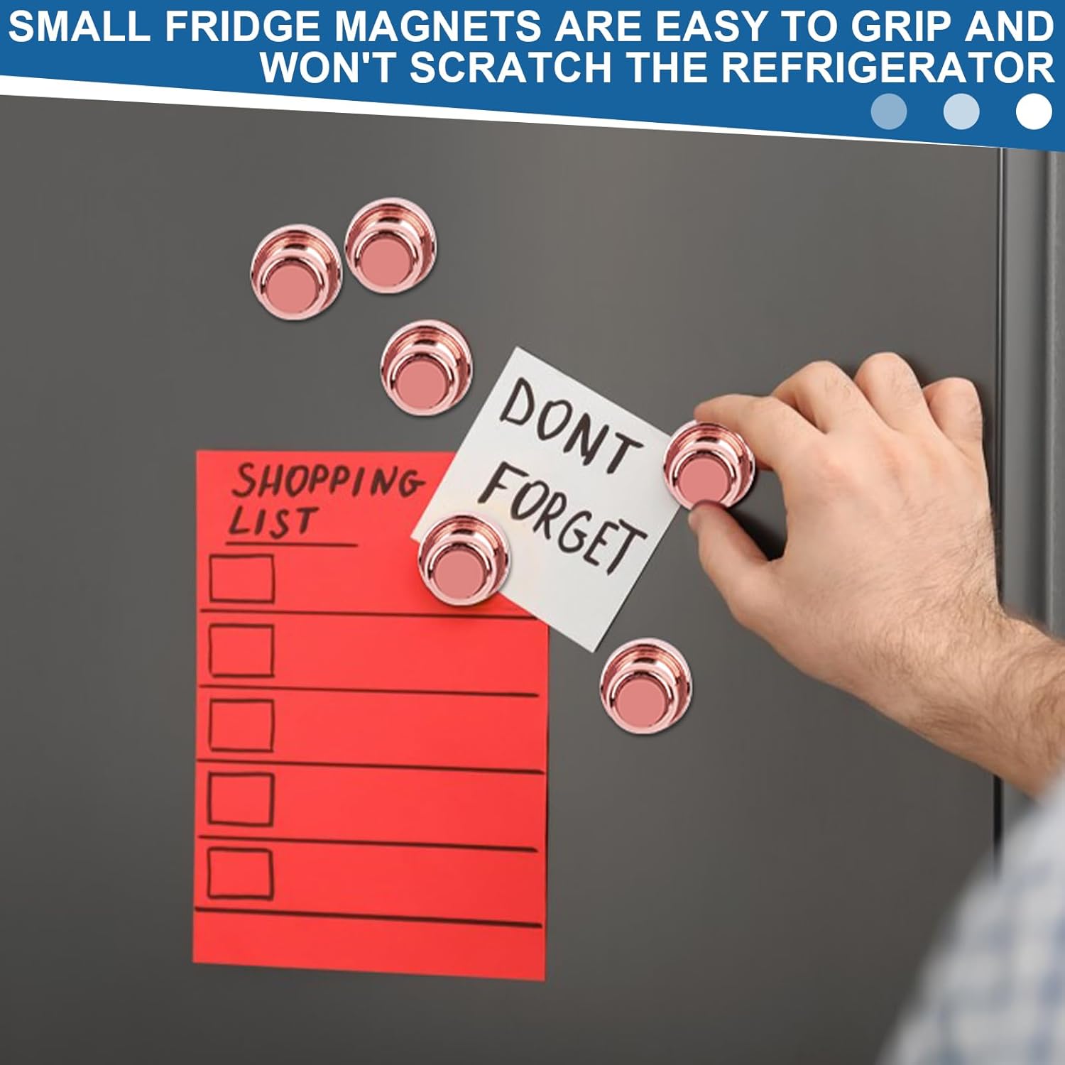 12Pcs Black Fridge Magnets, Small and Strong Magnets for Whiteboard - VINE GLOBAL