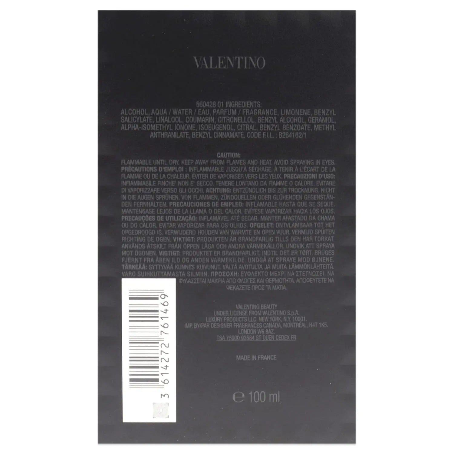 Valentino Uomo Born In Roma for Men 3.4 oz Eau de Toilette Spray VINE GLOBAL