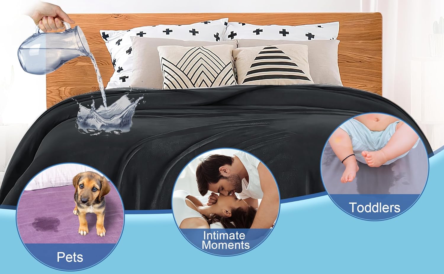 Waterproof Blanket for Bed Intimacy | Flannel Love Waterproof, Intimacy Blanket - VINE GLOBAL