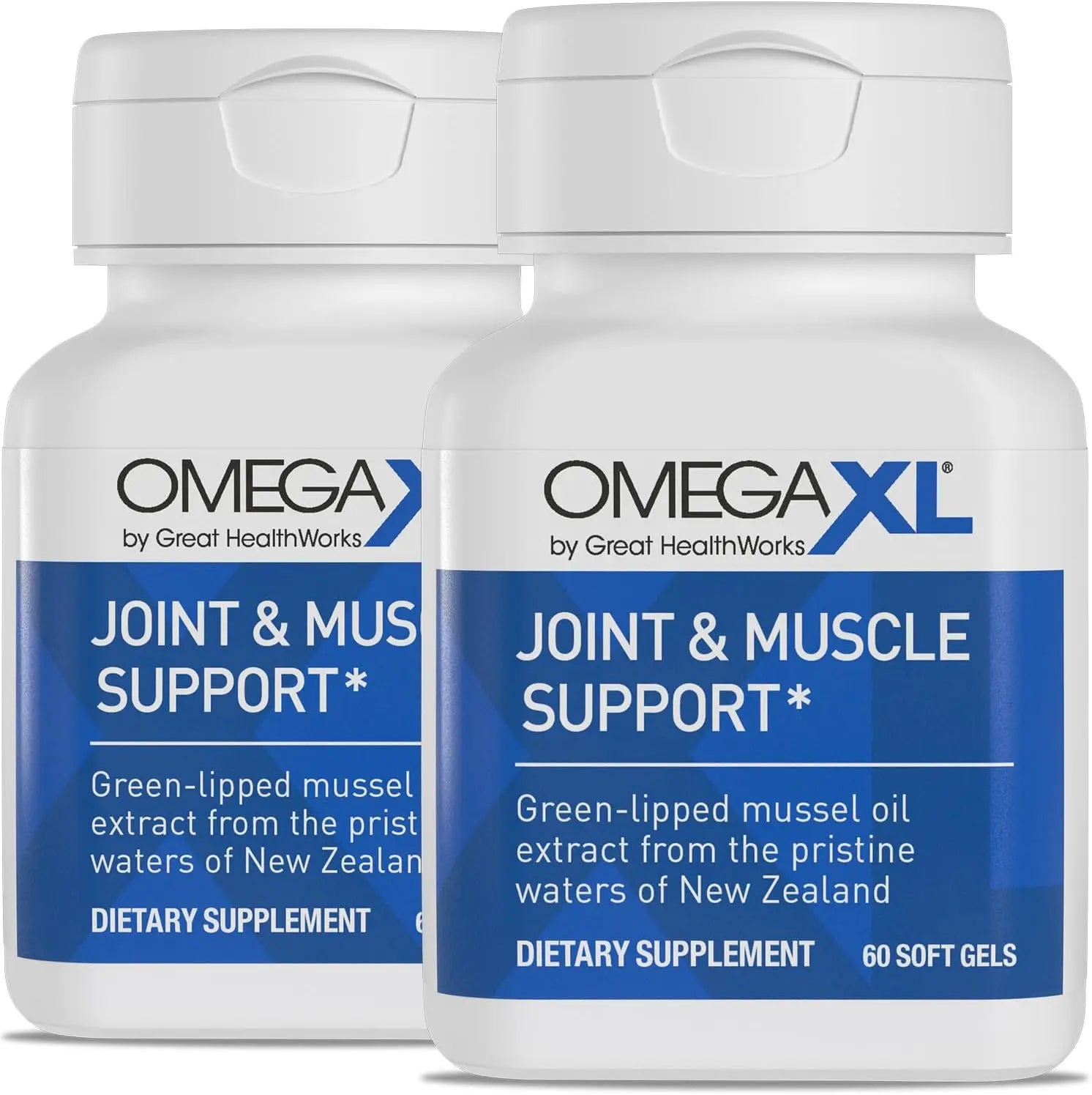 OmegaXL Joint Support Supplement, for Relief - Natural Muscle Support, Green Lipped Mussel Oil, Soft Gel Pills, Drug-Free, 60 Count VINE GLOBAL
