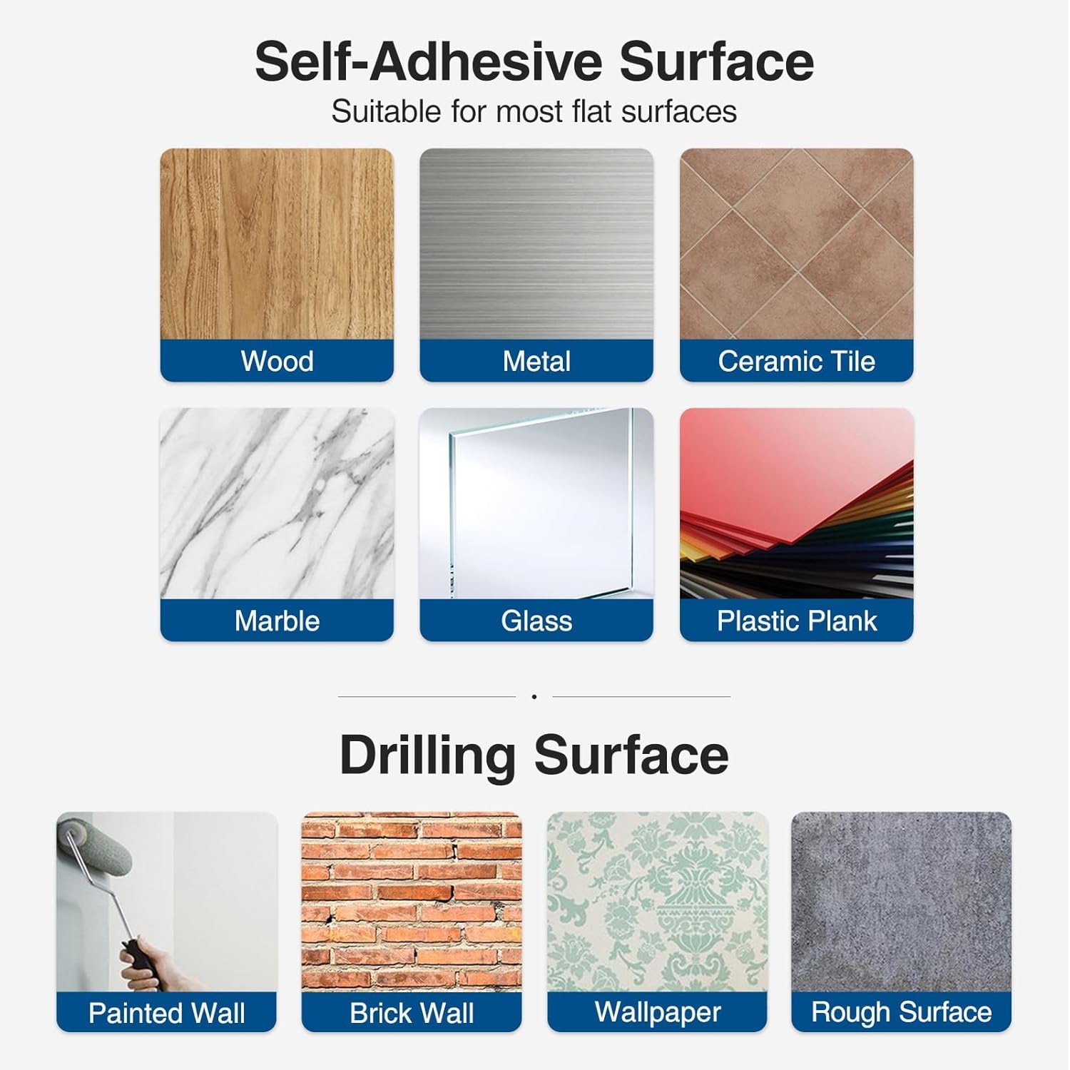 Paper Towel Holder - Self-Adhesive or Drilling VINE GLOBAL