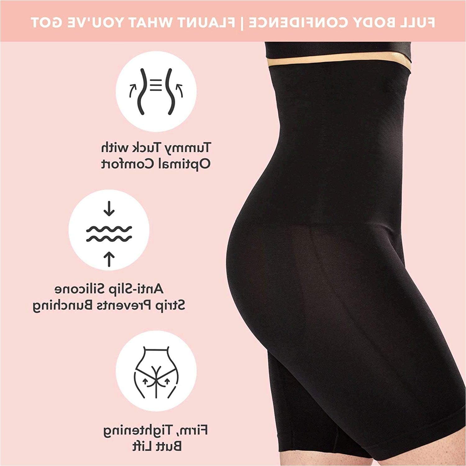 High Waisted Body Shaper Shorts Shapewear for Women Tummy Control Thigh Slimming Technology - VINE GLOBAL