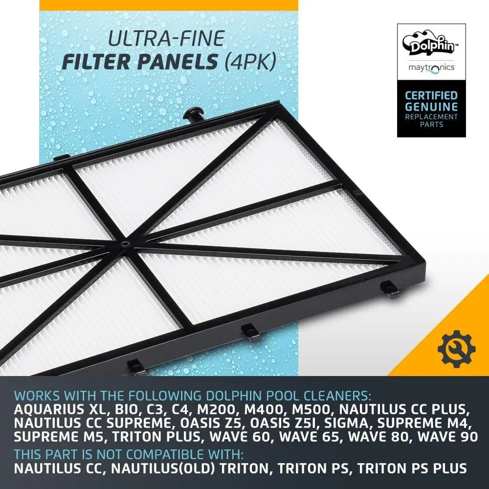 Dolphin Genuine Replacement Part — Ultra-Fine Filter Panels (4PK) — 9991432-R4 VINE GLOBAL