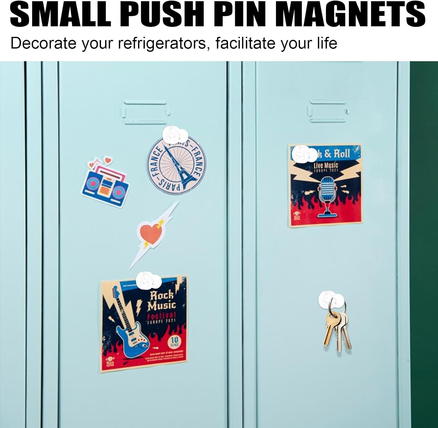 12Pcs Black Fridge Magnets, Small and Strong Magnets for Whiteboard - VINE GLOBAL