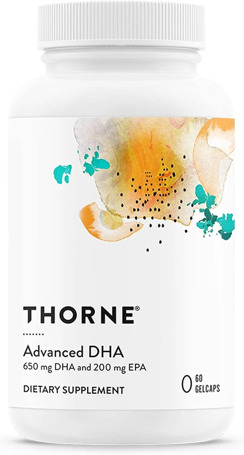 THORNE Advanced DHA - 650 mg DHA and 200 mg of EPA - Supports Healthy Brain Aging and Nerve Function - 60 gelcaps VINE GLOBAL