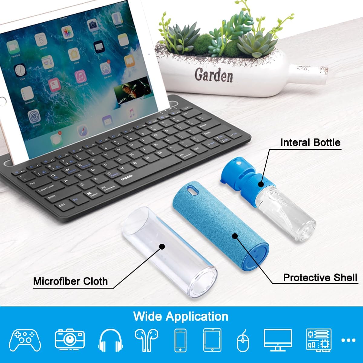 Car Screen Cleaner Spray, Electronic Touchscreen Mist Cleaning Brush Kit for TV, Laptop, iPad, iPhone, Cellphone, MacBook Pro, Tablet, PC, Computer, Monitor, LCD Screens, Eyeglasses - Cream - VINE GLOBAL