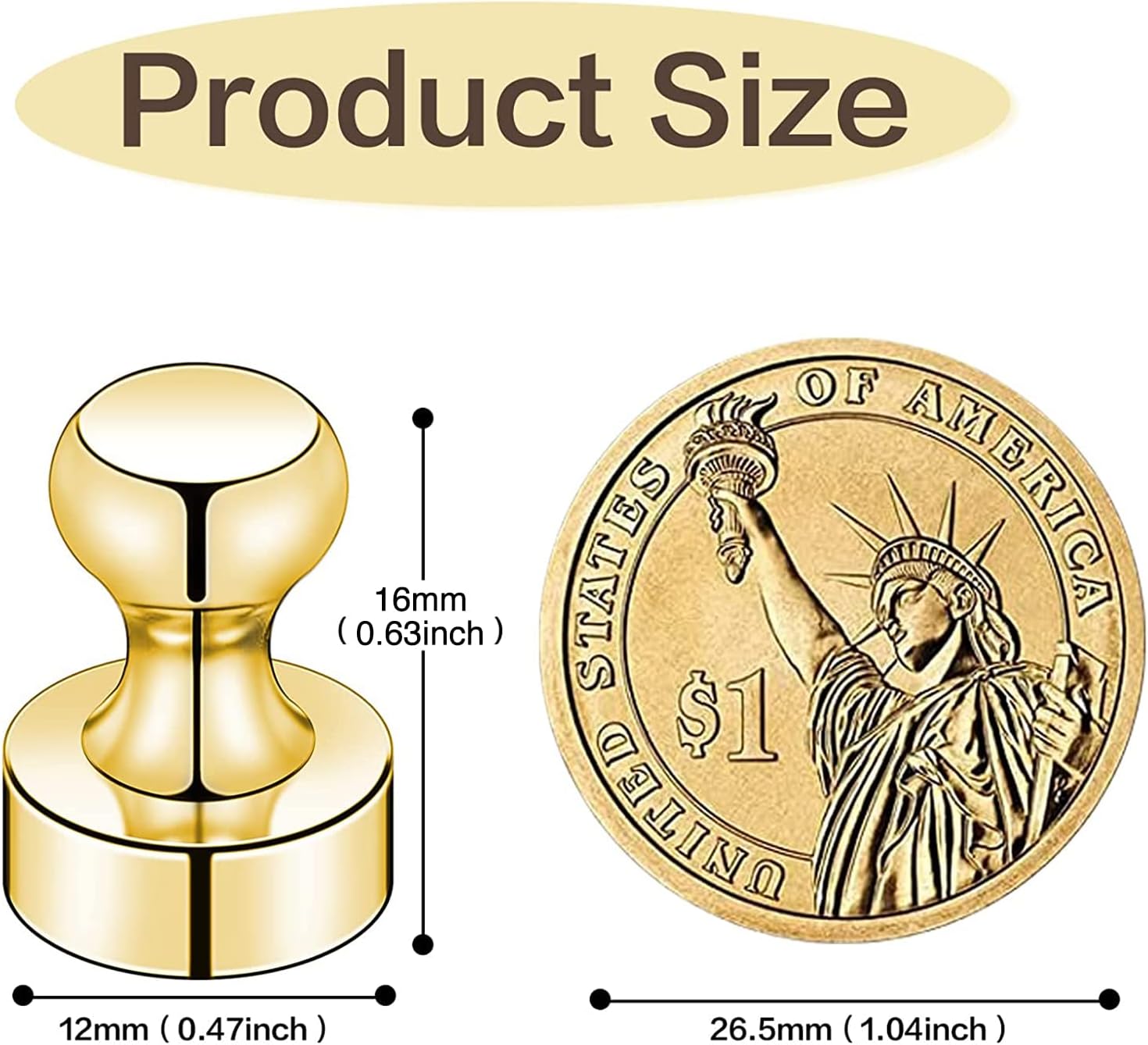 12Pcs Black Fridge Magnets, Small and Strong Magnets for Whiteboard - VINE GLOBAL