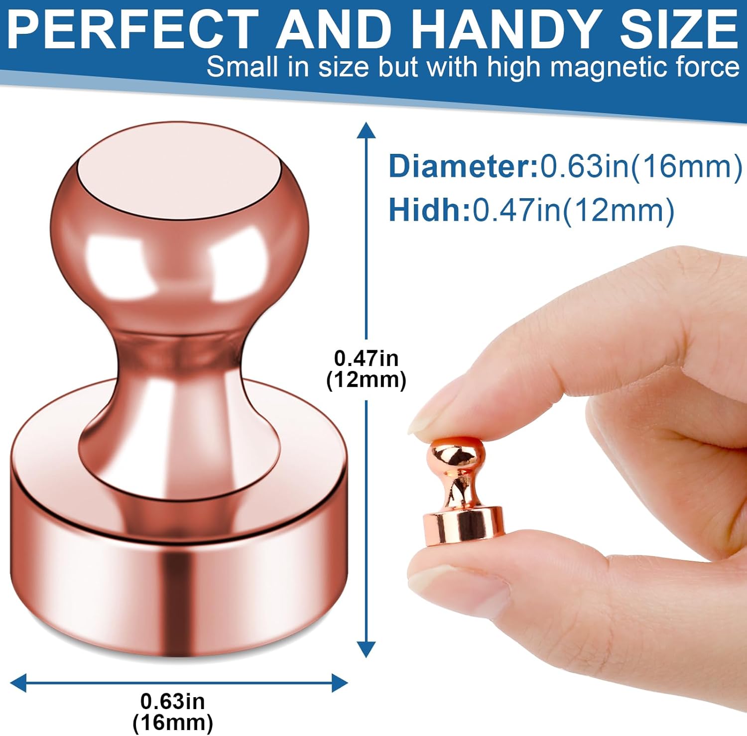 12Pcs Black Fridge Magnets, Small and Strong Magnets for Whiteboard - VINE GLOBAL