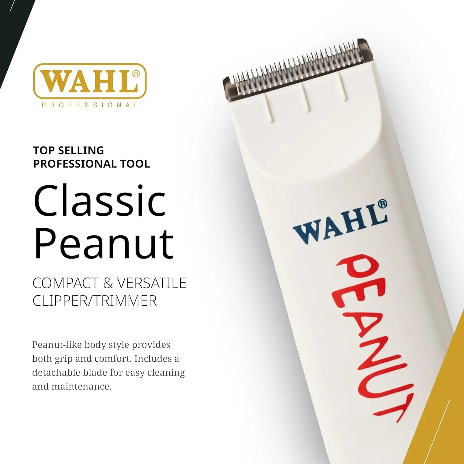 Wahl Professional Peanut Trimmer Corded Lightweight Powerful Rotary Motor Includes 4 Trimming Guides Accessories VINE GLOBAL