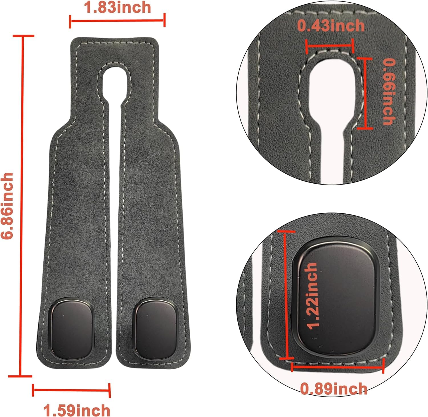 Amelity Car Hooks for Headrest, Car Seat Back Storage Hook for Headrest, Headrest Hooks for Purses and Bags, Car Hooks Leather (Black-2 Pack) - VINE GLOBAL