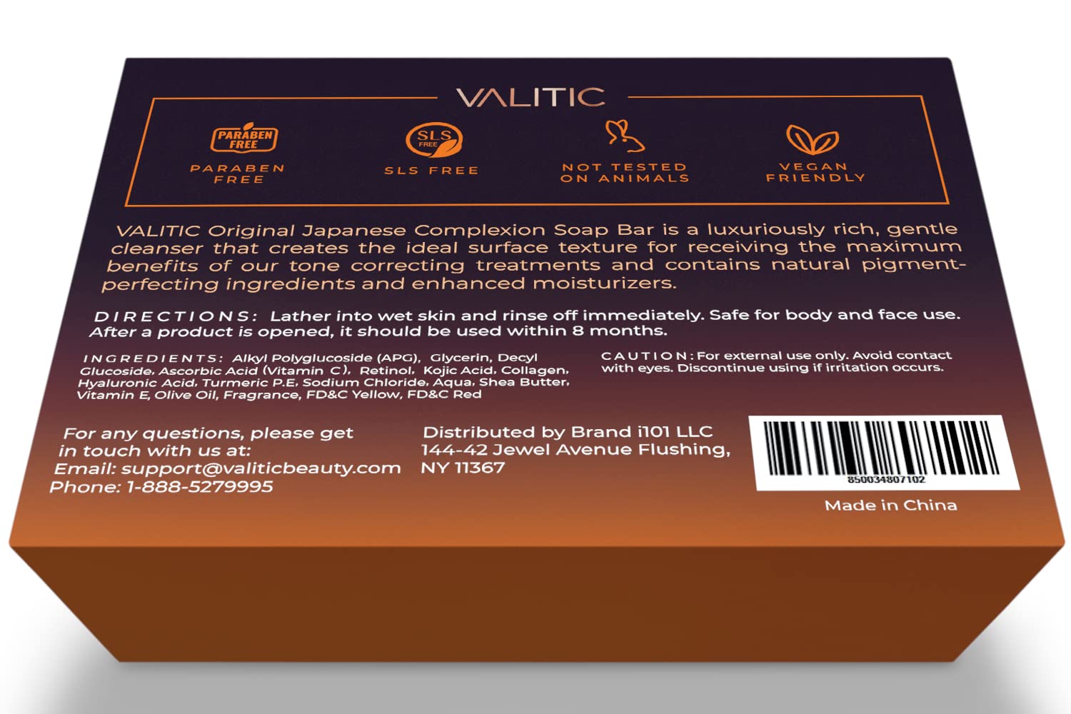 VALITIC Kojic Acid Dark Spot Remover Soap Bars with Vitamin C, Retinol, Collagen, Turmeric - Original Japanese Complex Infused with Hyaluronic Acid, Vitamin E, Shea Butter, Castile Olive Oil (2 Pack) - VINE GLOBAL